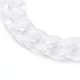 Frosted Transparent Acrylic Curb Chain Bracelets BJEW-JB06065-2