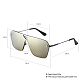 Clásicos hombres de moda las gafas de sol rectángulo SG-BB14464-3-4