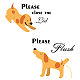 SUPERDANT Cartoon Dog Toilet Stickers Please Close the Lid Funny Decals Please Flush Waterproof Vinyl Wall Art Sign Decor Toilet Seat Quote Murals for Toilet WC Restroom Door Seat Bathroom Decoration DIY-WH0228-422-1