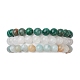 Ensemble de bracelets extensibles en perles rondes BJEW-JB10139-02-1
