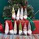 10 個 2 スタイルの布顔のないクリスマス gnome 人形のペンダントの装飾  クリスマスツリーの吊り下げオーナメント  ミックスカラー  215~235mm  5個/スタイル sgHJEW-SZ0001-09-4
