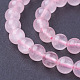 Chapelets de perles en quartz rose naturel G-C076-6mm-3-3