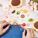 Nbeads Fruits & Vegetables Silicone Knitting Needle Point Protectors DIY-NB0009-48-3
