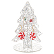 透明アクリルイヤリングディスプレイスタンド、スパンコール付き  クリスマスツリー型イヤリングオーガナイザーホルダー  ホワイト  完成品：12.5x12.4x15cm  約3個/セット EDIS-WH0012-40B-7