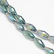 Electroplate Crystal Glass Rice Beads Strands X-EGLA-F042-A13-1