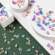 6 couleurs perles de verre imitation aigue-marine & perles de verre peintes au four GLAA-FS0001-08-4