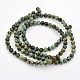 Brins de perles rondes en turquoise africaine naturelle (jaspe) G-D665-4mm-2