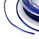 平らな日本の水晶弾性ストレッチスレッド  ブレスレット用ジェムストーンジュエリービーズクラフト作り  ダークブルー  0.38mm  約10.93ヤード（10m）/ロール EW-Z001-C20-4