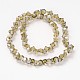 Nacrés chapelets de perles plaqué forme de diamant de verre EGLA-J100-PL05-2