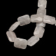 Rectangle facettes perles rose naturelle quartz brins G-R304-14-2