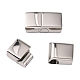 Rectangle Smooth Surface 304 Stainless Steel Bayonet Clasps X-STAS-I037-22-1