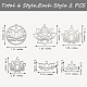 12pcs 6 pendentifs en acier inoxydable de style 304 et 201 STAS-SZ0002-53-7
