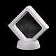 プラスチックフレームスタンド  透明フィルム付き  3Dフローティングフレームディスプレイホルダー  コインディスプレイボックス  正方形  ホワイト  フレーム：9x9x5.5センチメートル X-ODIS-N010-02B-1