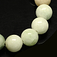 Chapelets de perles de pierres en jade jaune teinte G-R271-8mm-Y28-2