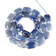 Нити бусин из натурального синего авантюрина (окрашенного и нагретого) G-T139-81-2