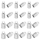 DICOSMETIC 80Pcs 2 Sizes Glue-in Cord Ends Caps Tassel End Caps Leather Fasteners Cord Barrel End Clasps Stainless Steel Terminators Cord Finding for Necklace Bracelet Jewelry Making STAS-DC0010-93-1