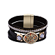 Fashion Zinc Alloy Leather Cord Bracelets BJEW-BB26698-1-1