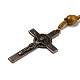 Ожерелья с подвеской в виде креста из сплава религии NJEW-E096-01R-01-2