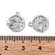 Brass Micro Pave Clear Cubic Zirconia Charms KK-F871-44P-3