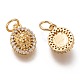 Латунные микропаве прозрачные кубические циркониевые подвески ZIRC-C020-54G-2