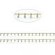Handgefertigte Perlenkette aus Messing CHC-G011-07G-07-1