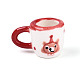 Кружка с медведем из фарфора ручной работы PORC-T133-21C-1