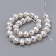 Fili di perle di perle d'acqua dolce coltivate naturali PEAR-N013-06E-2