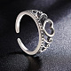 Shegrace 925 anillos de plata de ley tailandesa con forma de corazón y corona JR380A-3