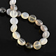 Natural Grey Agate Stone Bead Strands G-R189-12-2