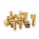 金色の合金柱ビーズ  鉛フリー＆カドミウムフリー＆ニッケルフリー  10x7mm  穴：4mm K08WS012-2