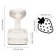 透明アクリル石鹸スタンプ  DIY石鹸型用品  長方形  イチゴの模様  35x33mm DIY-WH0438-009-2