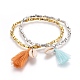 Perles en laiton stretch bracelets BJEW-JB04056-1