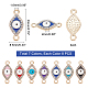 DICOSMETIC 56Pcs 7 Colros Evil Eye Connector Charms Alloy Pendant Links Colorful Enamel Crystal Rhinestone Horse Eye Charms Lucky Pendants for DIY Bracelet Necklace Jewerly Making FIND-DC0001-33-2