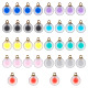 NBEADS 36 pcs Multicolor Resin Round Charms，9 Colors Bead in Bead Style Frosted Charms Imitation Jelly Pendants Charms with Golden Alloy Loop for DIY Crafts Earring Jewelry Making RESI-NB0001-82-1