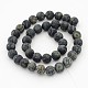 Chapelets de perles rondes en jaspe kambaba mat naturel G-J276-64-10mm-2