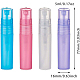 Benecreat 24 Packung 5 ml / 0.17 Unzen Mini-Sprühflasche aus gefrostetem Kunststoff 4-Farben-leere Parfüm-Probenflasche für Duftstoffe MRMJ-BC0001-55-2