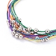 Bracelets de perles tressées en corde de polyester ciré BJEW-JB05065-01-3