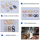 PandaHall 7 Colors 14Pcs Adjustable Metal Buckles for Chain Strap Bag FIND-PH0002-89-5