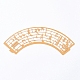 音符のカップケーキの包み紙  レーザーカットライナー、芸術的なベーキングカップラップ  結婚式のパーティーの誕生日の装飾に  ゴールデンロッド  8.5x21.5x0.03cm CON-G010-C06-3
