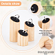 FINGERINSPIRE 3 Pcs Solid Wood Ring Display Organizer Stand with Black Velvet 3 Size Ring Display Holder Jewelry Organizer Holder for Rings Trade Show Counter Top Ring Bearer Ring Photography Props RDIS-WH0011-13A-4