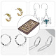 Bandejas de exhibición de anillo de dedo de madera cubierta de cuero de pu cepillado de 6 ranura ODIS-WH0034-09-7