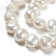 Fili di perle di perle d'acqua dolce coltivate naturali PEAR-S012-30-3