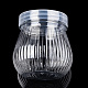 プラスチックビーズ収納ケース  スクリュートップビーズジャー  提灯の形  透明  6.75x7cm  インナーサイズ：6.1x6.6センチメートル CON-T003-09-2