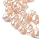 Fili di perle di perle d'acqua dolce coltivate naturali PEAR-J007-83A-3