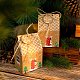 クリスマステーマギフトスイーツ紙箱  ラベル付き  ペーストと麻縄  折りたたみボックス  クリスマスに飾る  ミックスカラー  16x12cm  24個/セット CON-H014-21-2