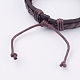Adjustable Unisex Cowhide Cord Bracelets BJEW-F300-07B-3