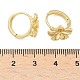 Серьги-кольца из латуни с цветком EJEW-Z102-01G-5