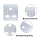 180PCS дисплей карты прямоугольник пластиковые серьги EDIS-FS0001-01B-3
