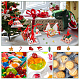 BENECREAT 32Pcs 4 Style Christmas Theme Pyramid Shaped Paper Bakery Boxes BAKE-BC0001-01-5