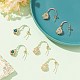 3 Pair 3 Color Rhinestone & Glass Beaded Flower Dangle Earrings EJEW-MZ00097-4